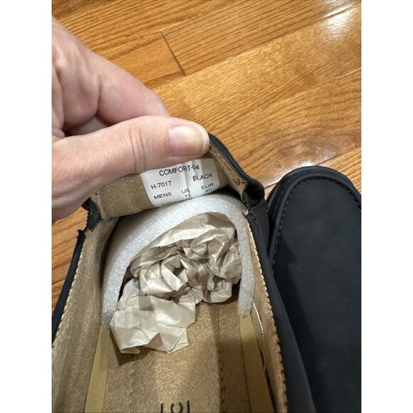 NEW Aston Marc Mens Black Comfort Dress Shoes Size 11 Slip On - Picture 7 of 8